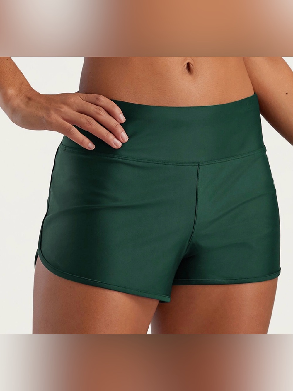 NWT Title Nine Nalu Paddle Board Swim Shorts Women's XS Rich Mystic Palm Gree